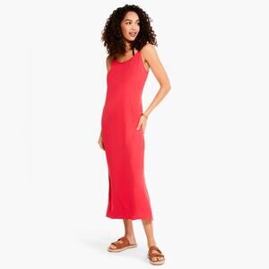 NIC+ZOE Summer Slip Dress Women’s Medium in Cosmo Red Maxi‎ V-Neck Sheath Dress